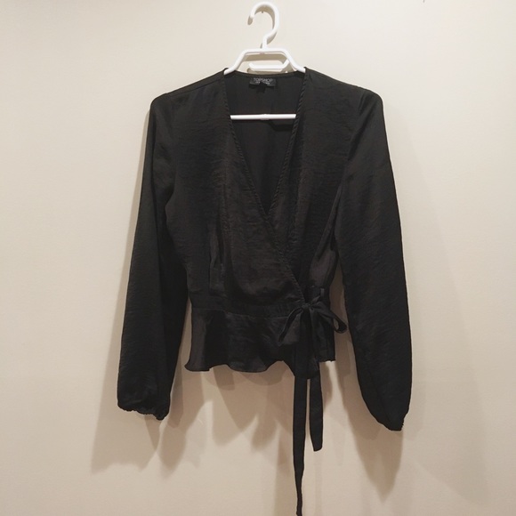 Topshop Tops - TOPSHOP Cross-over Blouse